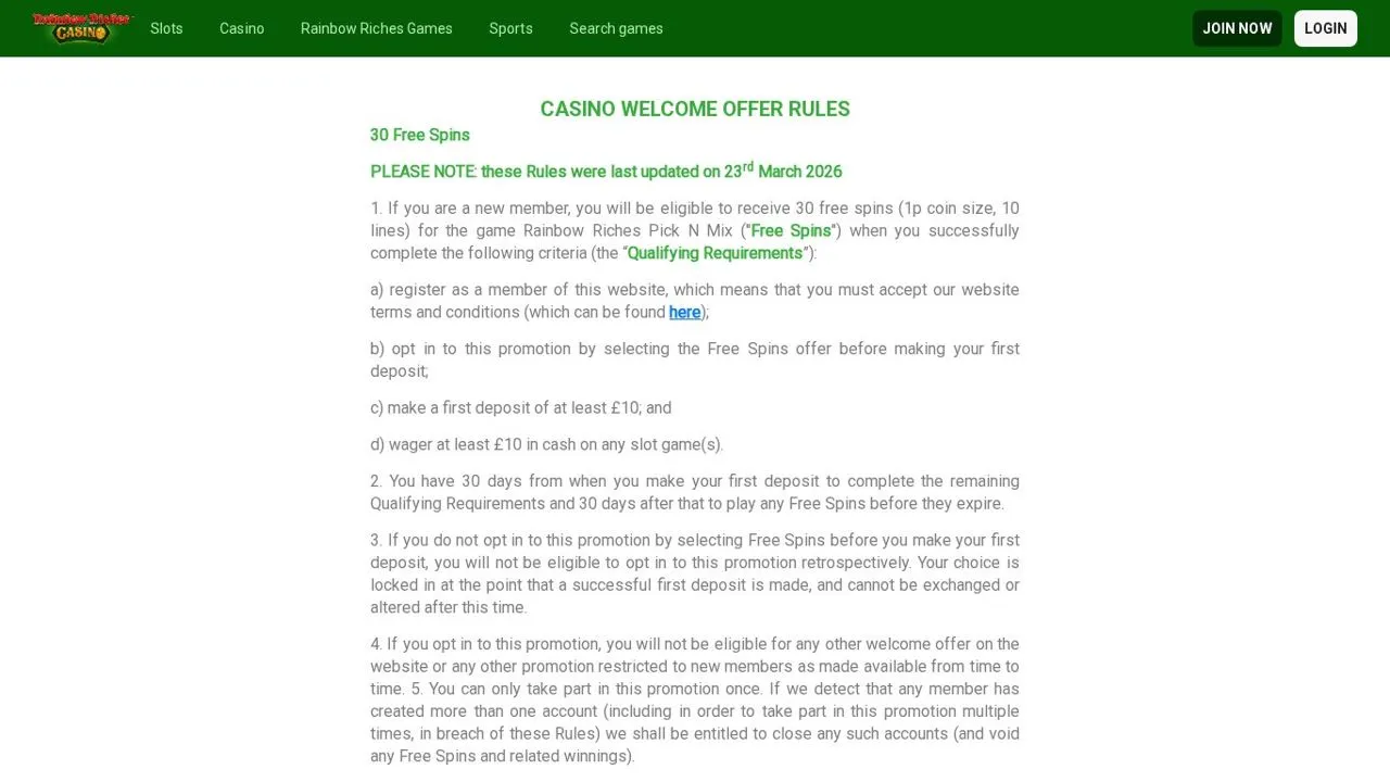 Rainbow Riches Casino
